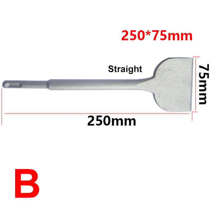 #C - 1pc SDS Plus Round Shank Electric Hammer Drill Bit Slot Flat Chisel Masonry For Light Concrete