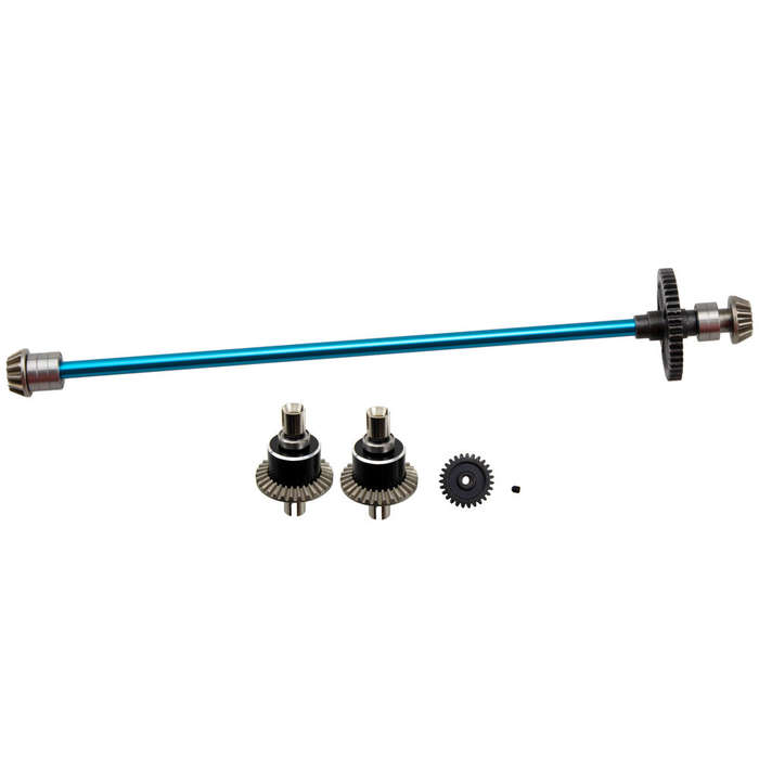 Blue - Upgraded Metal Center Drive Shaft Differential Assembly for Wltoys 124016 124017 124018 12401
