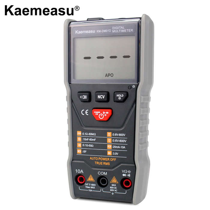 Kaemeasu KM-DM01D Intelligent Digital Multimeter True RMS and NCV Measurement DC/AC Voltage & Curren