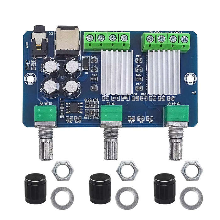 Blue - XH-A355 YDA138-E Digital Amplifier Board 2.1 Channel 2x15W+30W Class D Audio Amplification Mo