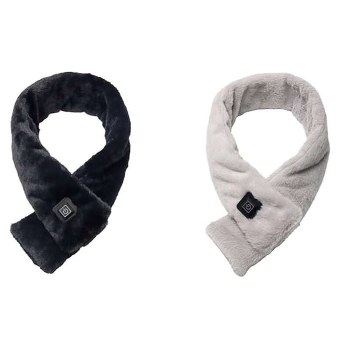 Black - TENGOO Outdoor Warm Electric Heating Scarf Intelligent Heating Scarf 3 Gear Heating USB Heat