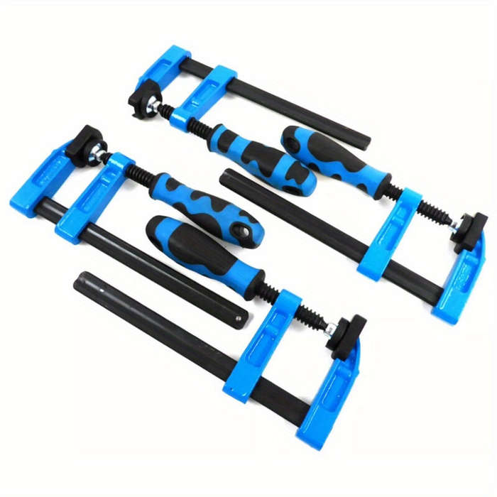 12 Inch - 4PCS Heavy Duty F Clamp Set Quick Grip High Strength 12inch Metal Rod Clamps for Woodworki