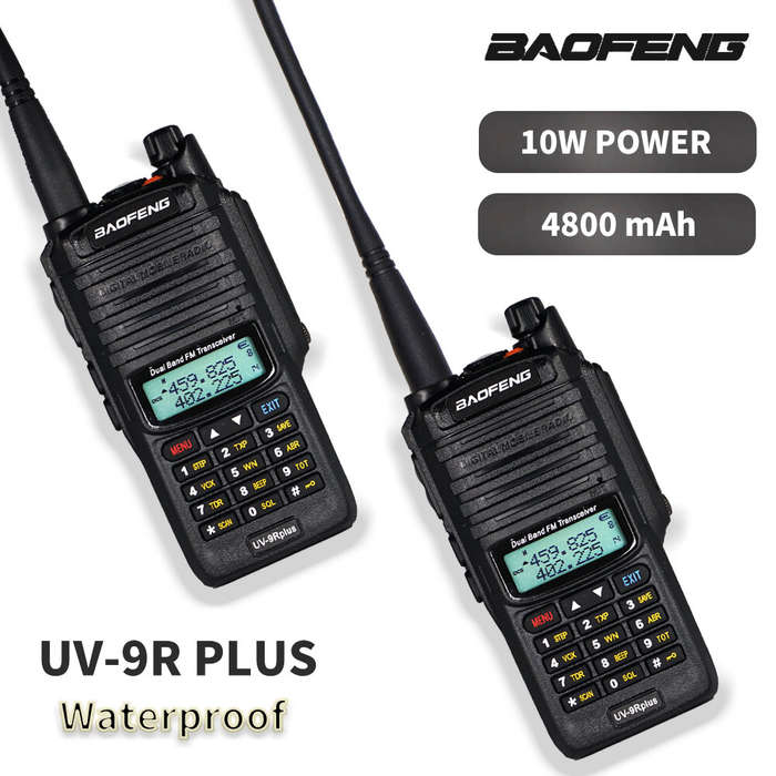 EU Plug - Baofeng UV-9R plus Walkie Talkie UV 9R High Power 10W Waterproof Portable Hunting Ham Radi
