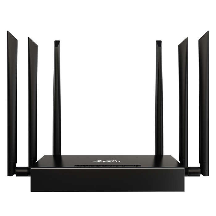 Black - ED128 4G Industrial CPE Router with 6 Antennas SMA Strong Signal 4G WiFi Router SIM Card Ins