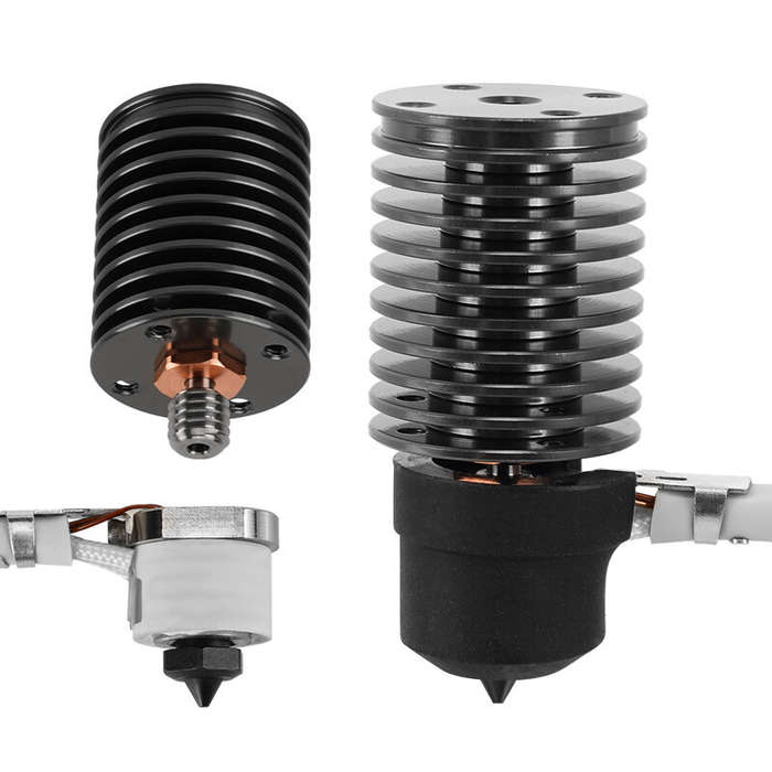 #1 - KINGROON V6 Voron Ceramic Kit Bimetallic Throat Pipe Three-Hole Hardened Steel Nozzle 320C High