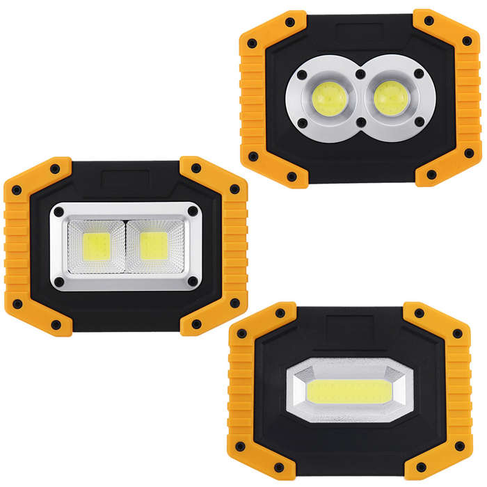 Round Shape - 30W USB LED COB Light Outdoor 3 Modes Work Light Camping Emergency Lantern Flashlight