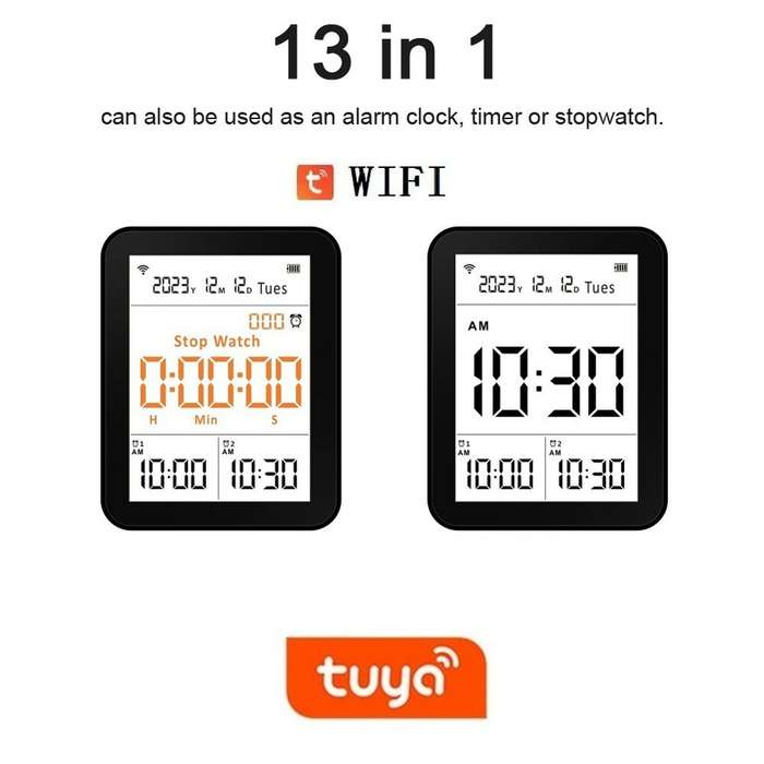13-in-1 Tuya WIFI Intelligent Air Quality Monitor Indoor CO2 Detector with 2000mAh Battery Real-Time