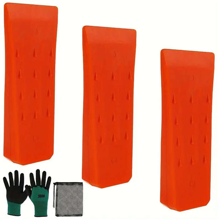 Orange - 3pcs Tree Felling Wedges Chainsaw Wedges 6" Tree Cutting Equipment Tree Cutting Equipment W