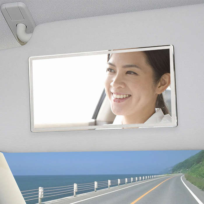 1 - Car Sun Visor Vanity Mirror Universal Portable Vehicle Interior Makeup Mirror Mirror Automatic S