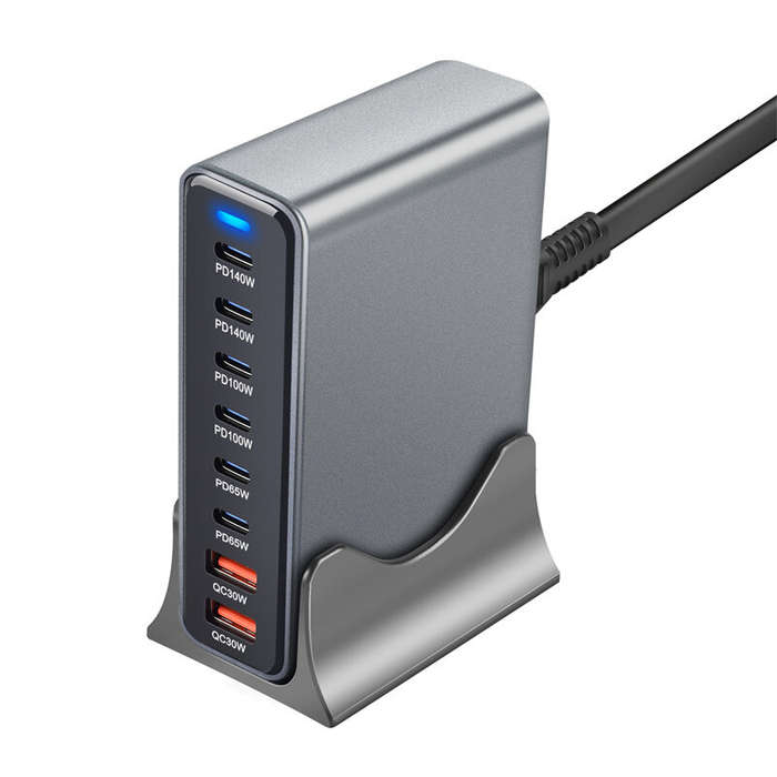 US Plug - [GaN Tech] Bakeey YMX-670W 670W 8-Port USB PD Charger 2USB-A+6USB-C PD QC Fast Charging De