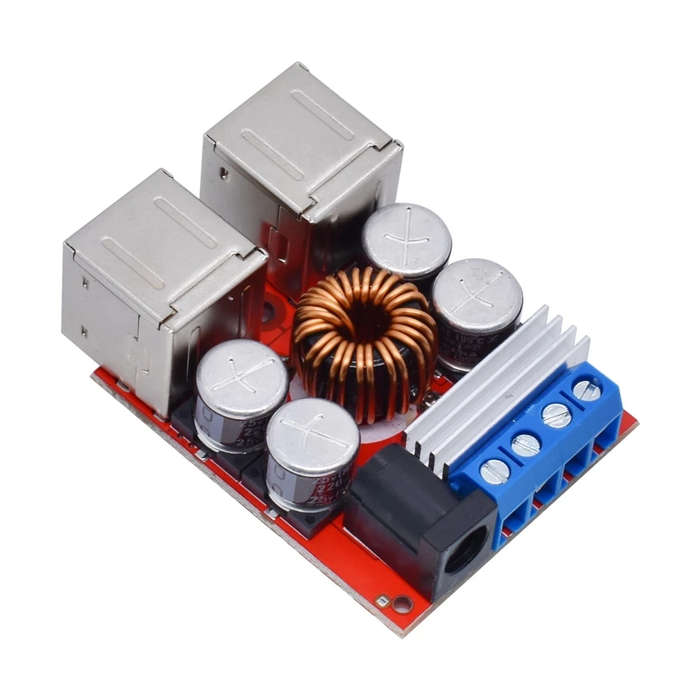 Red - 8V 35V To 5V 8A Power Supply Step-down Module 4 Port Hub USB Charger Module For Android Mobile