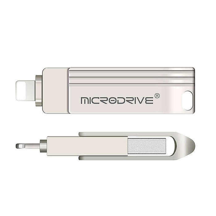 Black - Microdrive 128GB USB3.0&iP Flash Drive 2-in-1 Dual Metal Interface USB3.0 OTG Pendrive for P
