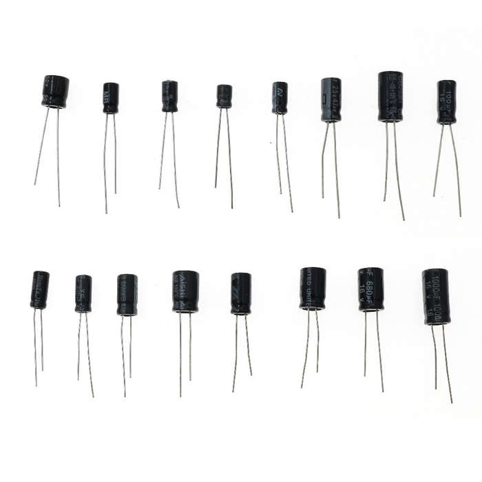 630pcs/set 24 Values High Frequency Electrolytic Capacitor Kit Set 0.1UF-1000UF Aluminum Capacitors
