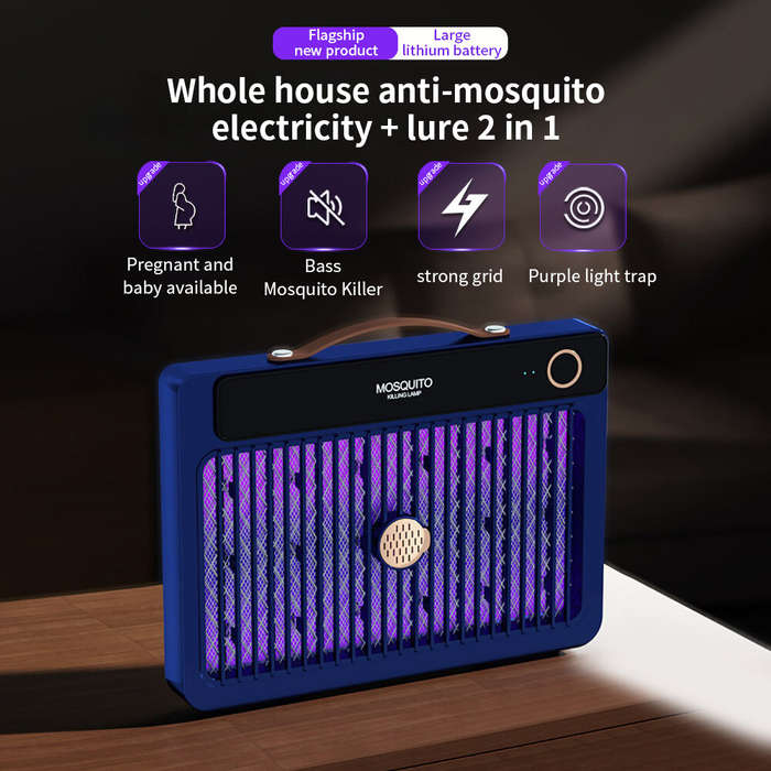 White - AGSIVO Plug-in 3000V High Power Electric Mosquito Bug Zapper Mosquito Killing Lamp for Indoo