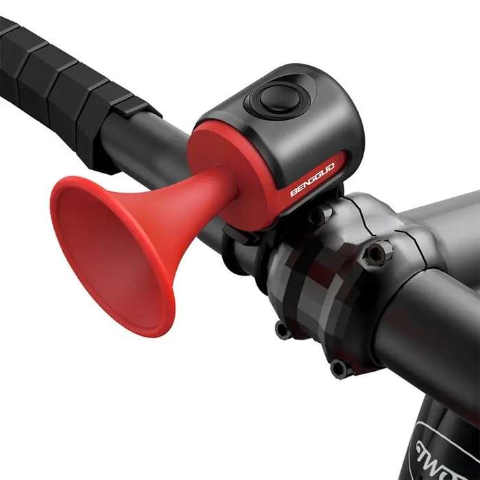 Black Red - Bike Electronic Loud Horn Bicycle 120 db Warning Safety Electric Bell Bike Siren Bicycle