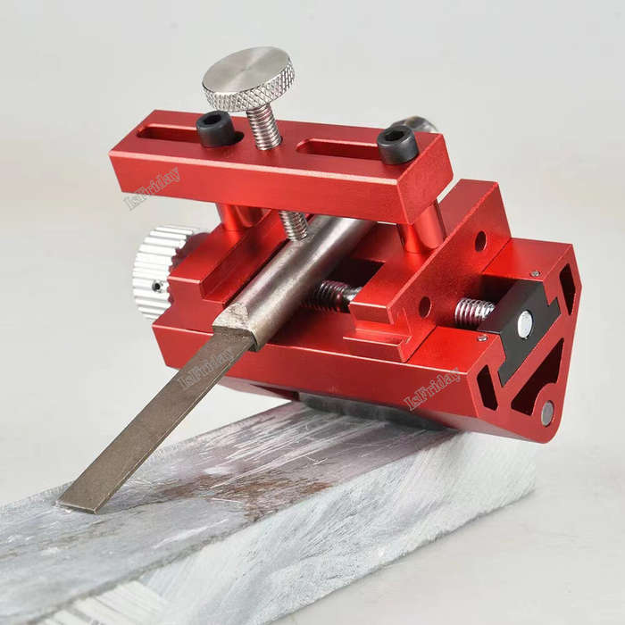Red - Aluminum Alloy Honing Guide Tool Sharpening Holder Of Whetstone for Wood Chisel Sharpening Jig