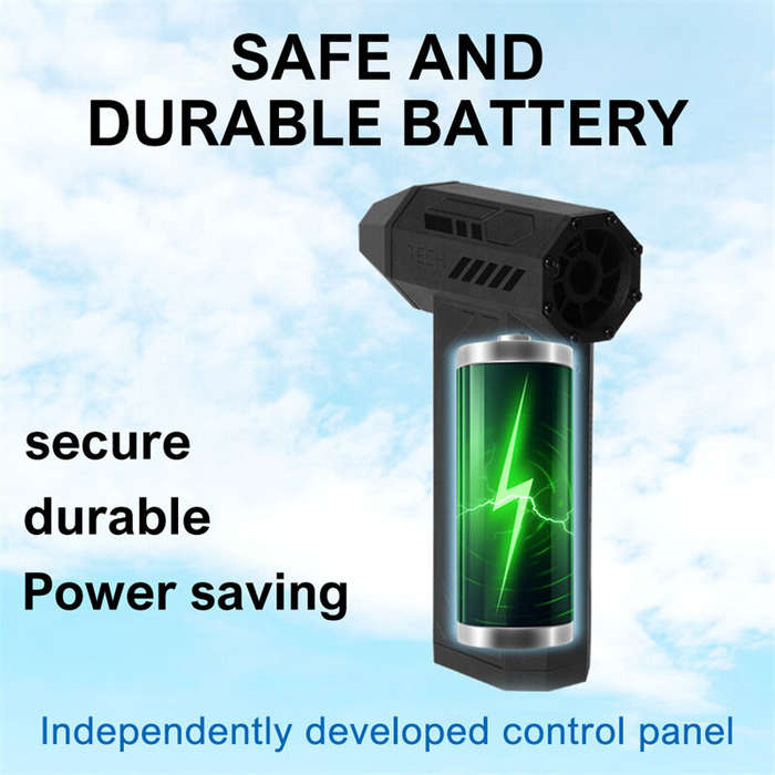 Black - 110,00RPM Mini Turbo Fan Brushless Motor Handheld Violent Turbo Fan Wind Speed 53M/S Electri