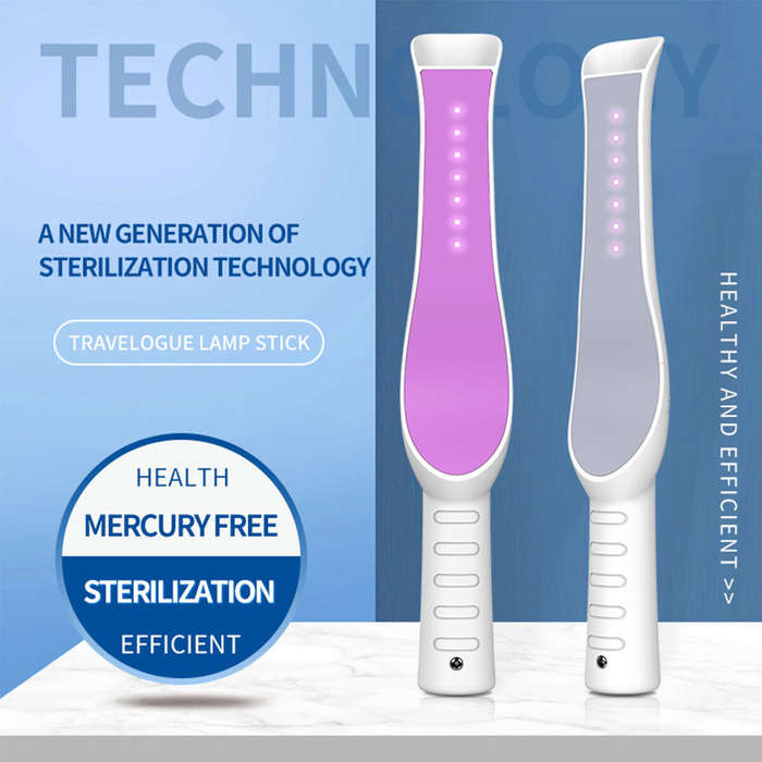 Gray - Portable UVC Germicidal Lamp Home Travel Disinfection LED UV Light Sterilizer UV Lamp
