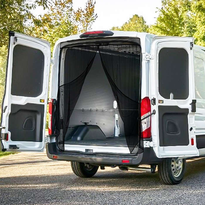 Magnetic Screen Back Anti-mosquito Door Flyscreen Mesh Ventilation Sunshade Fly Curtain Net For Van