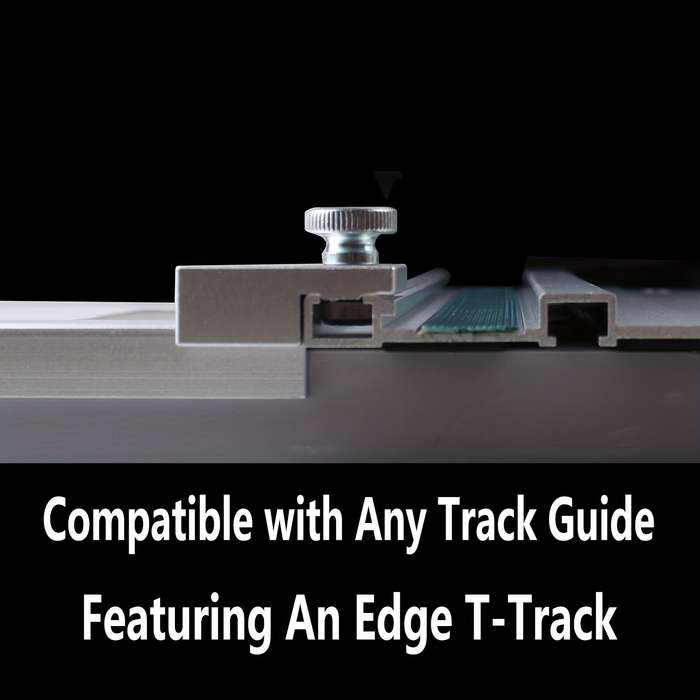 Silver - Aluminum Alloy Track Saw Square Guide 90 Degree Right Angle Compatible with T Track System