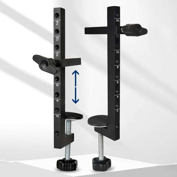 Black - Adjustable Extended G-Clamp Bar Clamp for Woodworking Fixture / Welding Building / Metal Wor