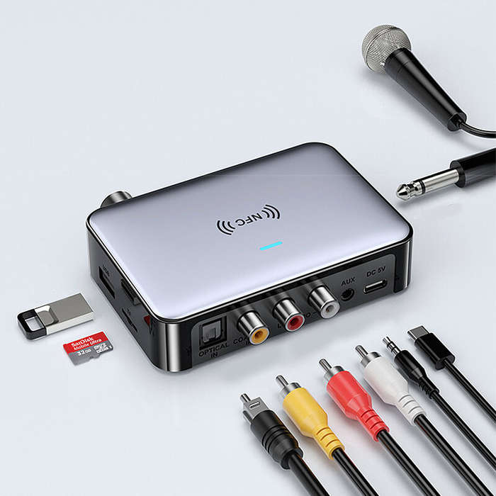 M16 Pro bluetooth Audio Receiver Transmitter NFC Stereo 3.5mm AUX Jack Optical Coaxial RCA Wireless