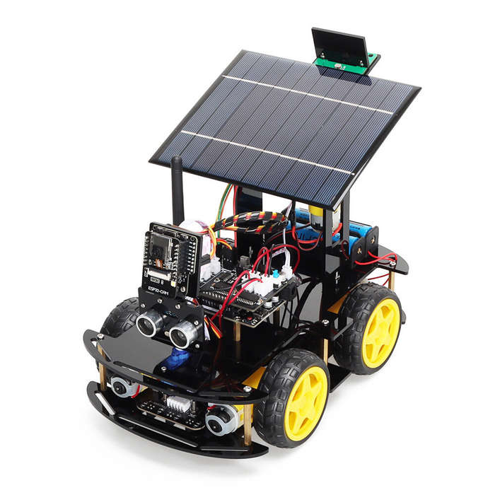 TSCINBUNY Solar ESP32-32 Camera Programming Education Robot Car IoT Ultrasonic Intelligent Programmi