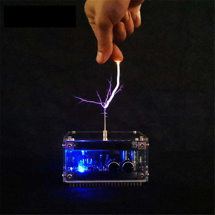 EU - Stark Long Arc And Bluetooth Music Dual Mode Music Tesla Coil Palm Flash Bluetooth Flash Length