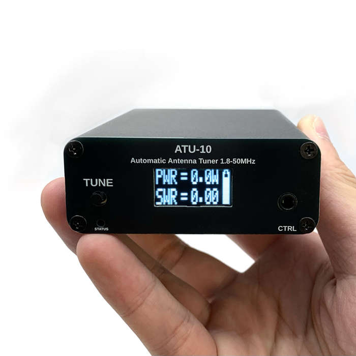 Black - ATU10 Automatic Antenna Tuner with OLED Display Compatible with IC-705 Low Power Consumption