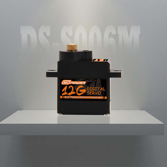 Black - DS-S006M 12G High Torque Digital Servo Copper Gears Adjustment RC Model Robot Drone Accessor