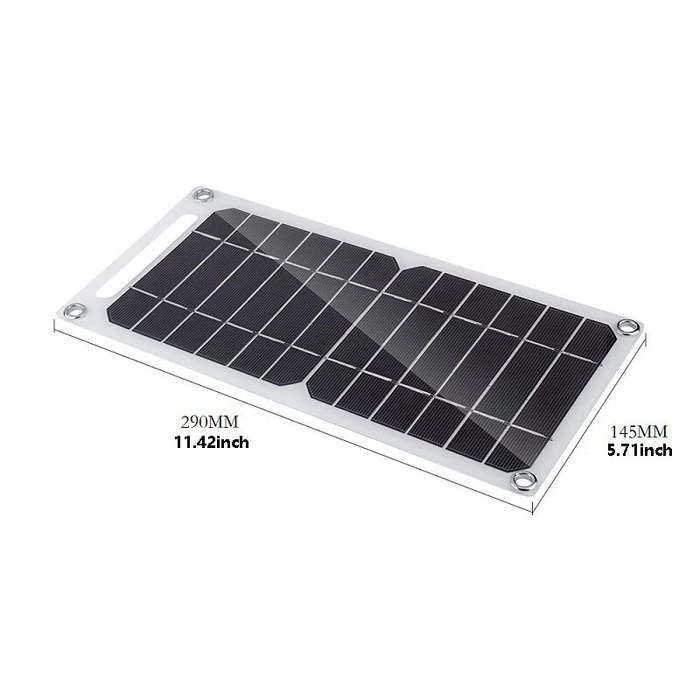 6W High Efficiency Solar Charging Panel Portable Outdoor USB Monocrystalline Silicon Solar Charger P
