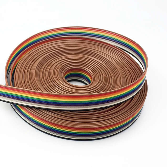 14P 5M/Roll High Quality Colorful Dupont Cable Flat Wire