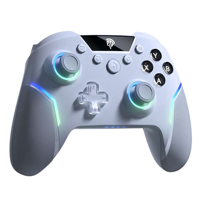 White - EasySMX ESM-X20 Wireless Gaming Controller Dual Hall Trigger 3-Mode Detachable Hall Joystick
