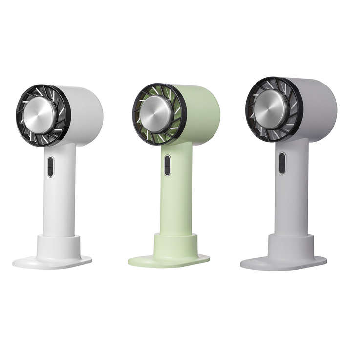 Green - Portable Mini Handheld Ice Compress Fan USB Rechargeable 2200mAh Battery 3 Speed Settings Li