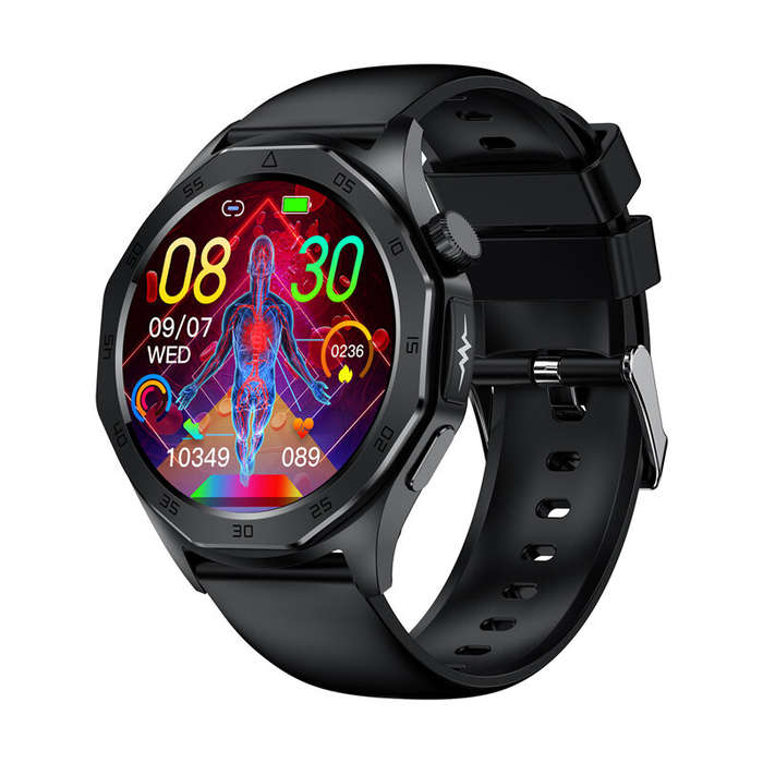 Red - ET480 1.43inch AMOLED Display ECG Non-invasive Blood Glucose Blood Composition Measurement BMI