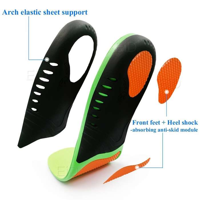 M - 1 Pair Orthotic Foot Insoles Arch Support Damping Sport Insoles Pain Relief Plantar Fasciitis Fl
