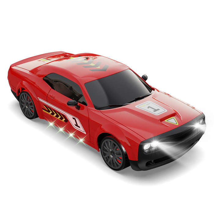 Red Two Batteries - KFPLAN KF27 RTR 1/120 2.4G 4WD RC Car Drift LED Light On-Road Full Proportional