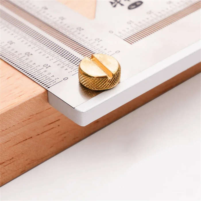 A - 1Pc Carpenter Square 3D Multi Angle Measuring Ruler Precision Hole Positioning Marking Gauge Woo