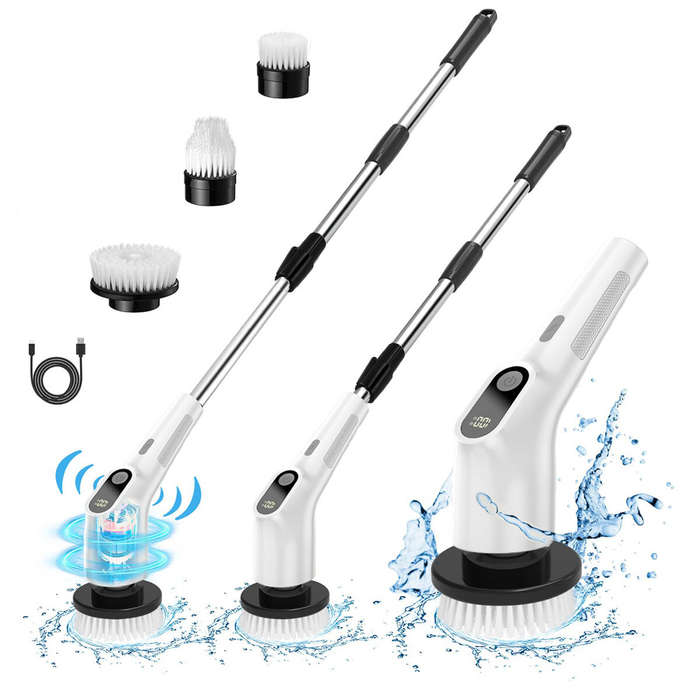 7 in 1 - 7 in 1 Electric Spin Scrubber, Cordless Cleaning Brush With 7 Replaceable Brush Heads and 3