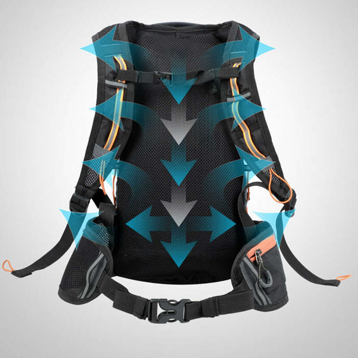 Yellow - Outdoor Bicycle Backpack Hiking Rucksack Traveling Mountaineering Bag Unisex 10L Backpack R