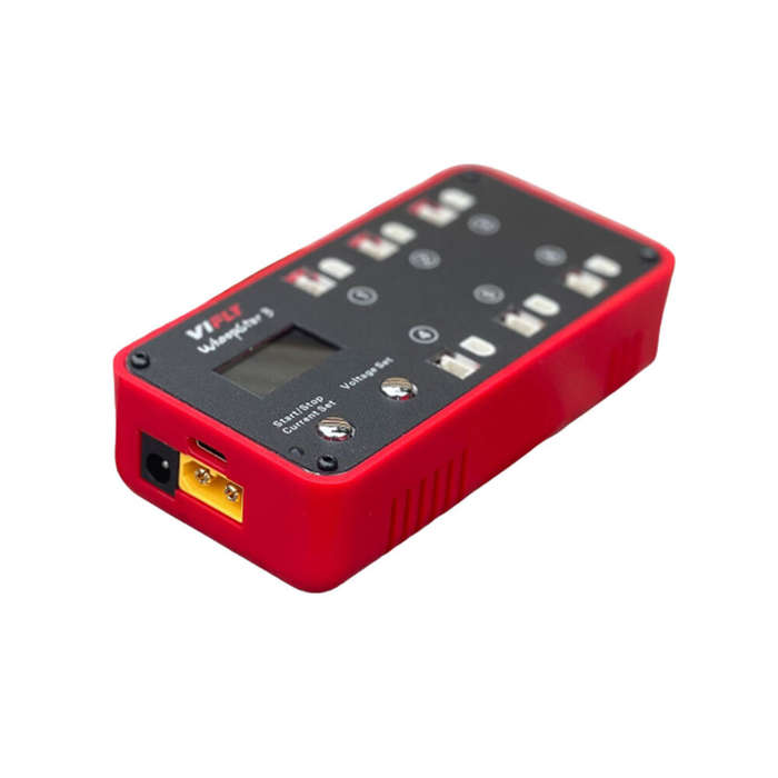 Red - VIFLY WhoopStor 3 40W 1.3A*6 6 Ports DC 1S Lipo Battery Charger Discharger with Storage Functi