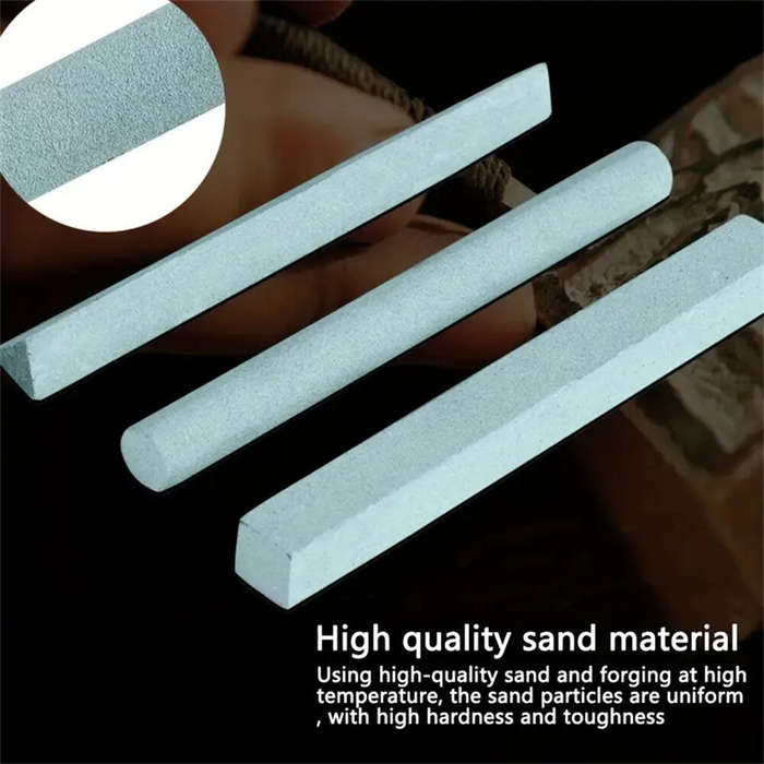 3 PCS - Stone Set 3-piece Professional 3-Piece Silicon Carbide Sharpening Stone Set for Chisels Goug