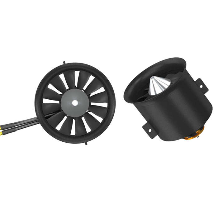 CW - QX-Motor 70mm 12 Blades EDF Unit Ducted Fan Set With QF3027-2200KV Brushless Motor for RC Airpl
