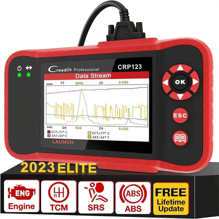 LAUNCH OBD2 Scanner CRP123 Elite Model Engine/ABS/SRS/Transmission Diagnostic Scan Tool SRS Airbag C
