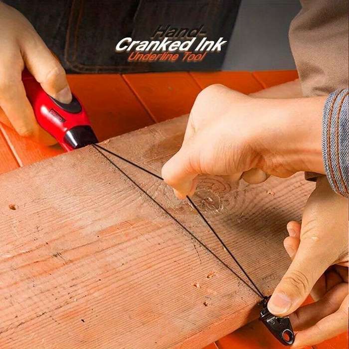 Red - Precision Carpentry Ink Line Marker Nylon Thread 7m Handheld Wood Scriber Automatic Rewind Scr