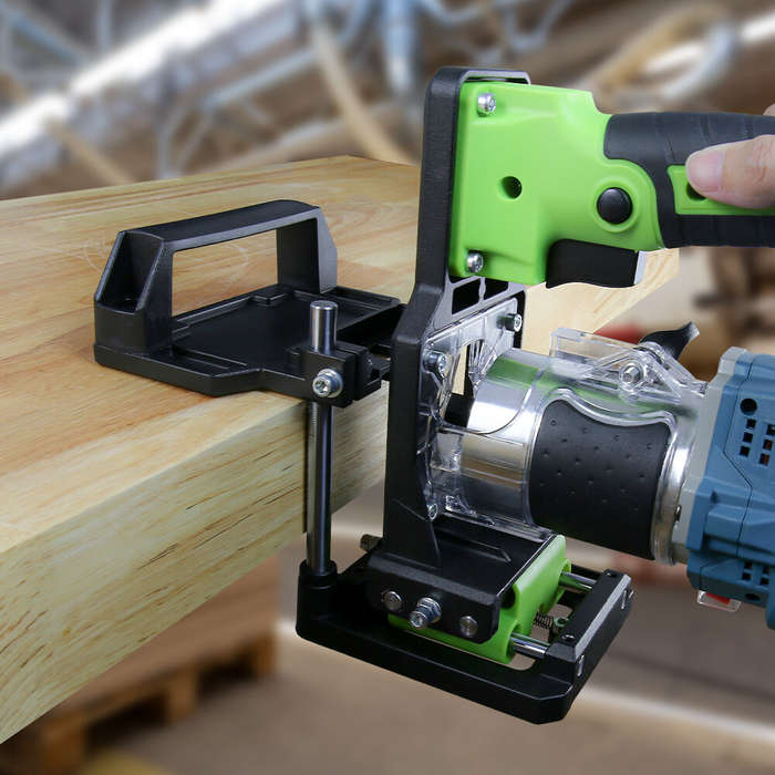 Green - Woodworking Slotting Machine Bracket Wood Trimming Machine Bracket Aluminum Alloy Wood Trimm