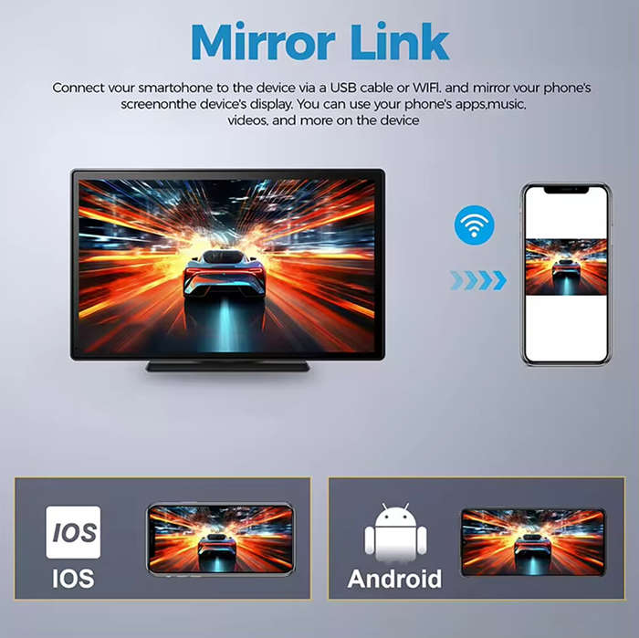 YUEHOO 9 Inch Car MP5 Player DVR Carplay 4K IPS Screen ADAS FM Wireless Bluetooth Radio Carplay Andr