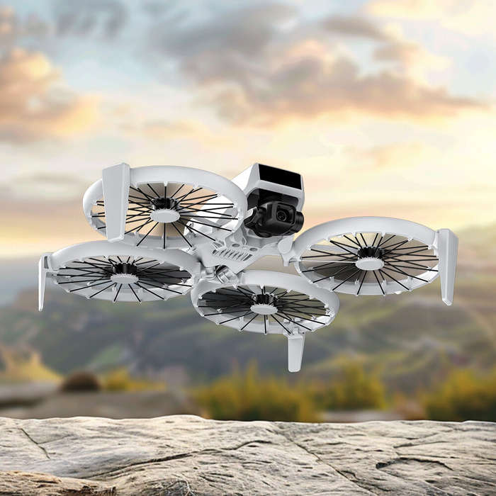 Grey - BRDRC Extended Heightening Landing Gear Legs Protector Support for DJI FLIP RC Drone Quadcopt