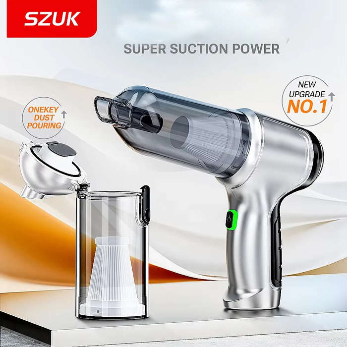 #A - SZUK 4 In 1 Cordless Car Vacuum CIeaner Handheld Cleaning Machine Portable Blower Vacuum Cleane