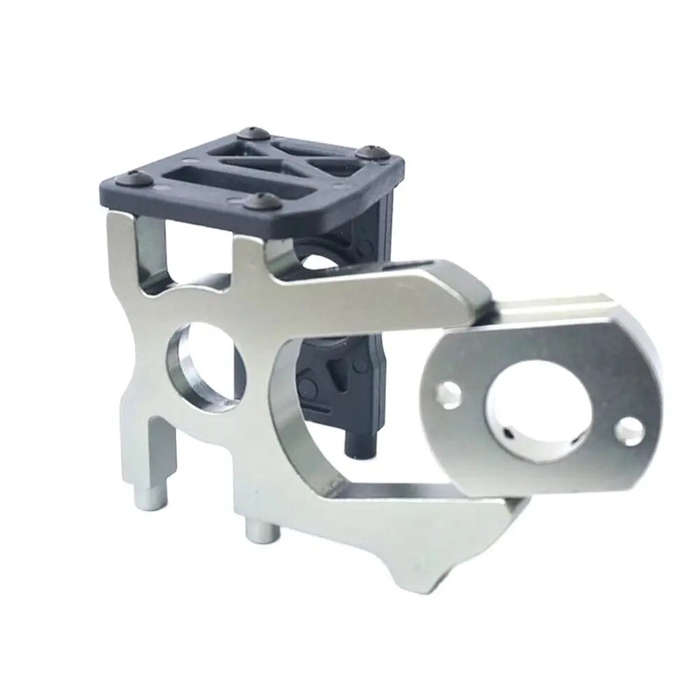 Black Silver - Upgraded 1/8 RC Car Motor Seat Mount for KYOSHO MP10 HSP FS Racing R70 RC Cars Vehicl